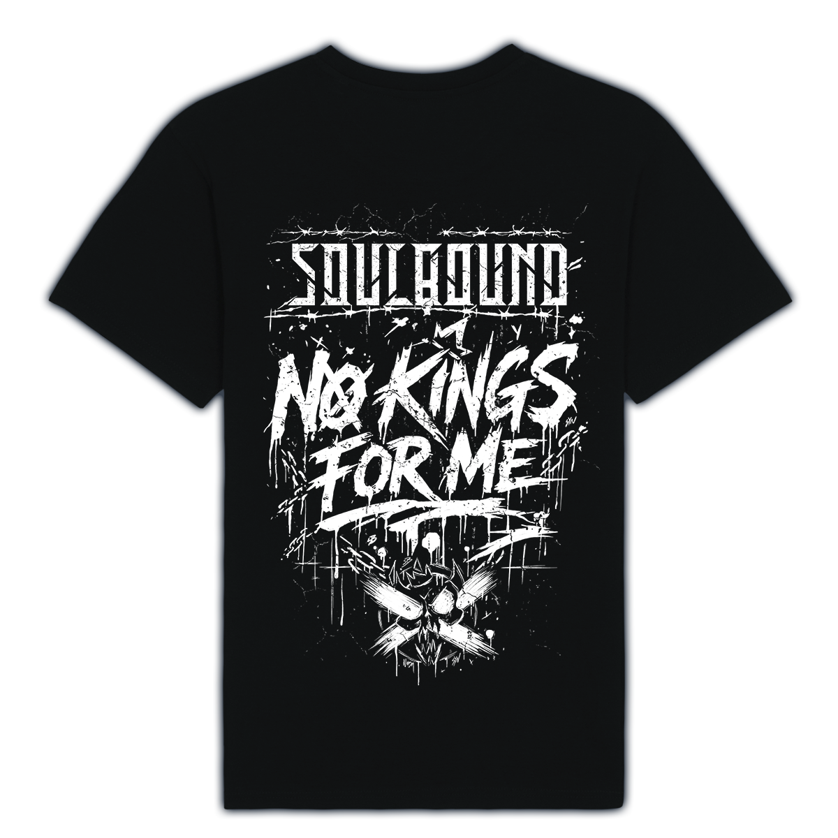T-Shirt "No Kings For Me", schwarz (fairtrade)