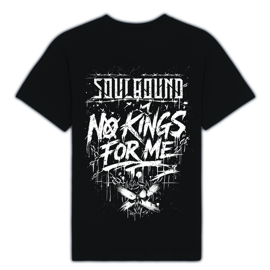 T-Shirt "No Kings For Me", schwarz (fairtrade)