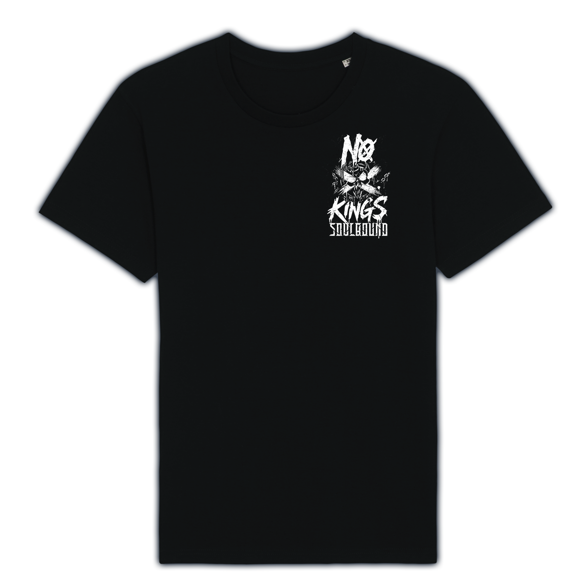 T-Shirt "No Kings For Me", schwarz (fairtrade)