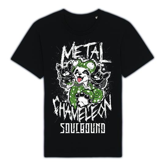T-Shirt "Metal Chameleon", schwarz (fairtrade)