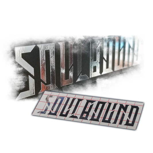 Chrom Sticker "SOULBOUND" - silber matt