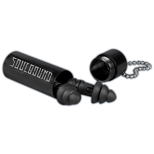 Soulbound Ohrenstöpsel in schwarzer Aluminiumhülse – Schützt eure Ohren!
