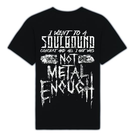 T-Shirt "Not Metal Enough", schwarz (fairtrade)