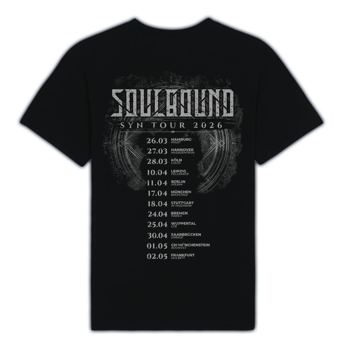 T-Shirt "sYn Tour 2026", schwarz (fairtrade)